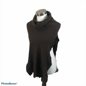 Allen B. Brown Cowl Neck Tunic Style Sweater Med‎